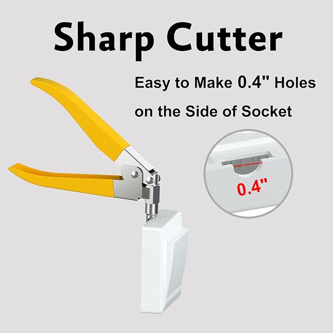 Hole Punch Pliers for Surface Mount Backbox and Junction Box, 0.4” Hole Cutting Pliers, Quick Manual Cutter