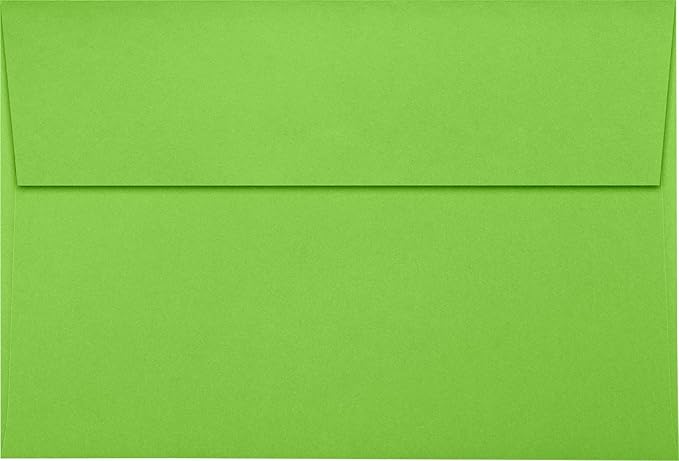 LUXPaper A8 Invitation Envelopes | Peel & Press | 5 1/2" x 8 1/8" | Limelight Green | 80lb. Text | 50 Qty