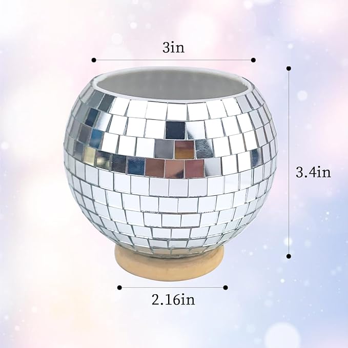 FlidRunest Disco Pen Holder, Sequin Pen Holder for Desk, Luxury Pencil Case with Base, Makeup Brush Holder, Desk Accessories Multifunctional Pencil Cup for Home, Office, Classroom, Silver