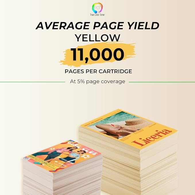 TCT 648A Yellow Toner Cartridge - Compatible Replacement for HP 648A CE262A Works with HP Color Laserjet CP4520 CP4025 CP4525 Printers (11,000 Pages)