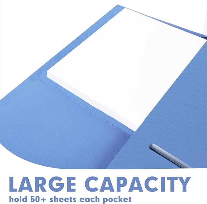 Two Pocket Folders, RAZCC 100 Pack File Folders with Pockets Fit Letter Size Paper, Thick Paper File Folder for School Office Business Home, Assorted 10 Colors