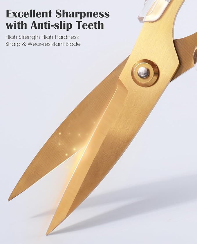 Kitchen Shears Scissors&Sharp Scissors, ARCHIKING 8.0inch Cooking Scissor-Meat and Poultry Shears, Dishwasher Safe, Acrylic Handel Scissors All Purpose Stainless Steel Utility Scissor