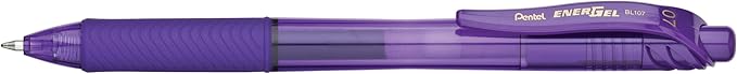 Pentel EnerGel-X Retractable Gel Pen, (0.7mm) Med. Line, Violet Ink, 72-PK Canister (BL107PC72V)
