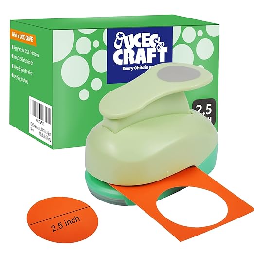 UCEC Circle Punch, 2.5 Inch Circle Hole Punch, Craft Paper Punches Circles Craft Punch Cutters for Handmade Crafting Scrapbooking Cards Arts Fun Projects