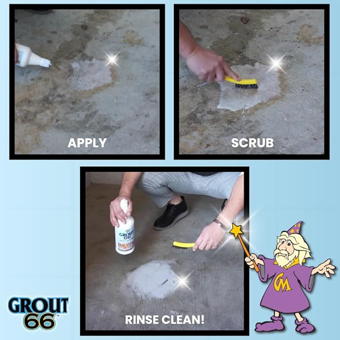 Armchem Grout66: Grout and Tile Cleaner with Low-Odor, Non-Fuming Formula Ideal for Heavy-Duty Cleaning, Quick Touch-Ups, and Tile Maintenance. This Three Quarts Kit ensures Effortless Cleaning.