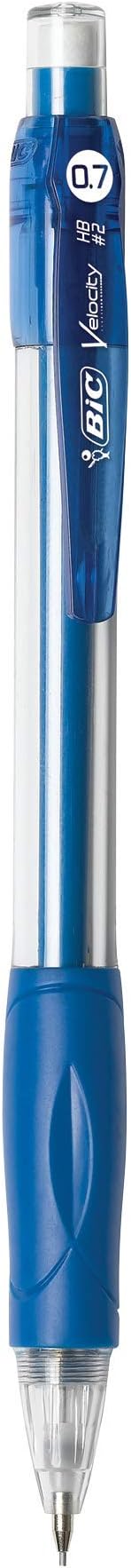 BIC Velocity Mechanical Pencils, With Colorful Barrel, Medium Point (0.7mm), 2-Count Pack Mechanical Pencils With Erasers