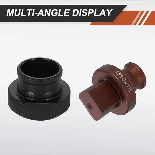 HARFINGTON Hydraulic Hole Punch Die 10x15mm Slotted Hole 40Cr Steel Electric Punching Kit for MHP-20 JP-20 Electric Punching Machine, Burgundy & Black