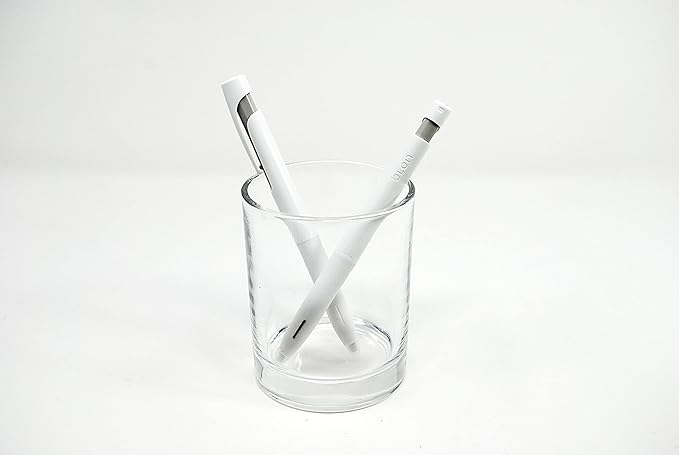 Zebra Pen bLen Gel Pens 0.7mm Medium Point Black Ink With White Barrel 2-Pack, Smooth Fast-Drying Ink, Vibration-Free Writing Experience, Rubber Grip, Low-Profile Clip (41402)