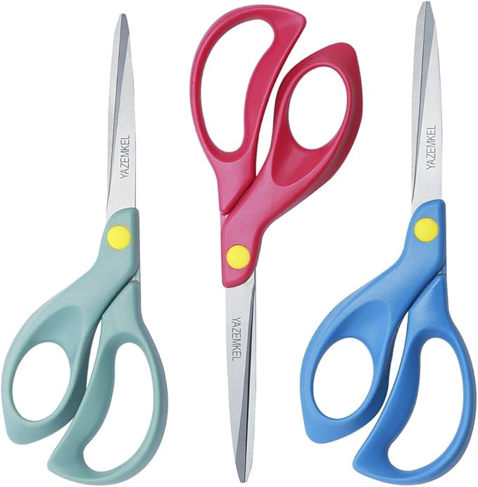 Left-Hand Scissors Stainless Steel 3-Pack, 8 inch