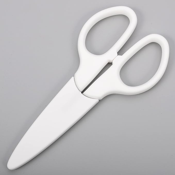6in Multipurpose Scissors, Comfort Grip, Stainless Steel Sharp Basic Shears for Office Home Household Kitchen School Craft Supplies w/Protective Cover