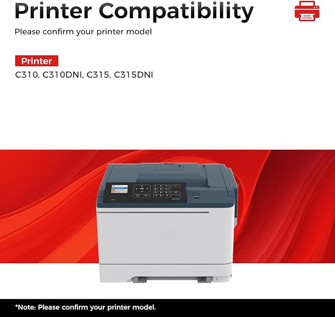 C310 C315 Toner Cartridge Set 4-Pack with chip High-Yield 006R04364 006R04365 006R04366 006R04367 Replacement for Xerox C310 C310DNI Versalink C315 C315DNI Color Printer Ink Black Cyan Magenta Yellow