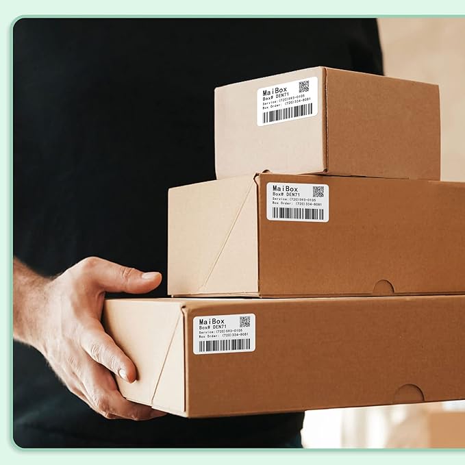 Label Paper Compatible with Phomemo M110/M100/M200/M220/M221 Label Printer, Sticker Multi-Purpose Label Tape Self-Adhesive Thermal Paper, Black on White, 1.97"x1.18" (50x30mm) 230 Labels/Roll, 3-Roll