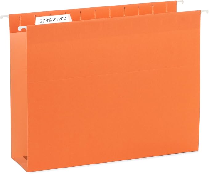 Blue Summit Supplies 25-Pack Letter Size Expandable Hanging File Folders - Assorted Colors, 11PT Paper