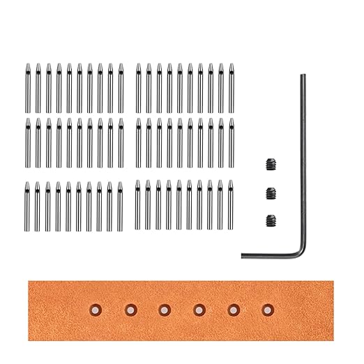 WUTA 3nd Removable Round Hole Pricking Irons, Professional Working Hole Punch Set for DIY Leather Craft（60 x Side Punch Head）