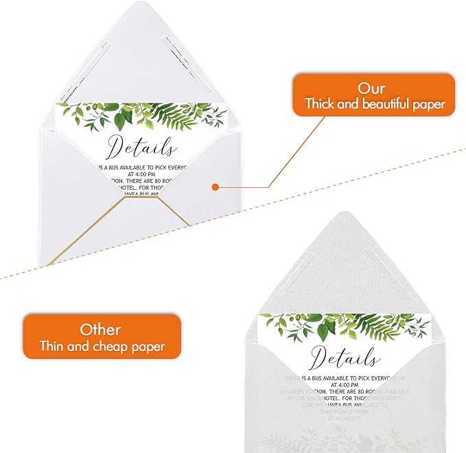 A6 White Envelopes 4 x 6 With Gold Border,- 50 Pack, Quick Self Seal, For 4x6 Cards| Perfect for Weddings, Invitations, Photos, Graduation, Baby Shower| 250GSM Luxury paper|5.25 x 7.25 Inches (White)