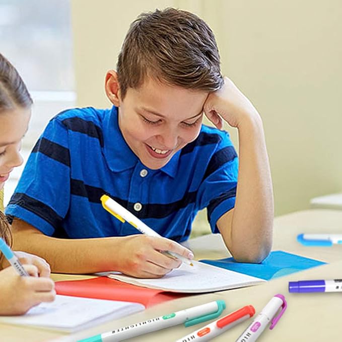 YOOUSOO 25 Pack Pastel Highlighters Assorted Colours, Dual Tip Bible Highlighter, Chisel Tip Mild Highlighters No Bleed Fluorescent Highlighter Pens for School Student Office Journals