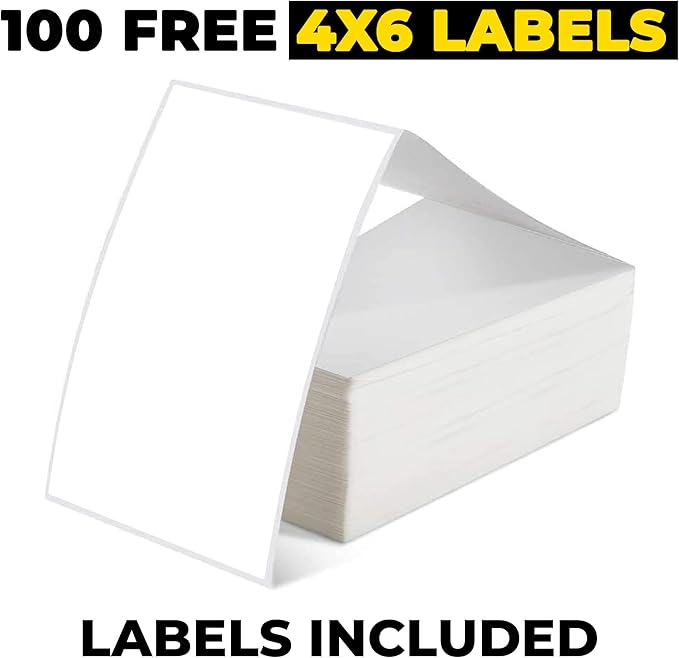 Label Printer, Bluetooth Thermal Printer, 4x6 Shipping Label Printer, Thermal Label Printer Desktop or Phone, Compatible with iPhone, Android, Windows, Mac, Chromebook, Amazon, Ebay, UPS.USPS (Black)