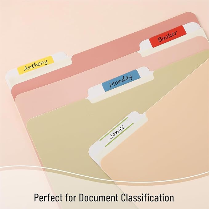 Sticky Tabs – Book tabs, Page Labels for Books, Files & Binders – Strong Adhesive & Repositionable Index Markers for Notebooks& Journals（500 Pieces 2 Inch 21 Sets 10 Colors）