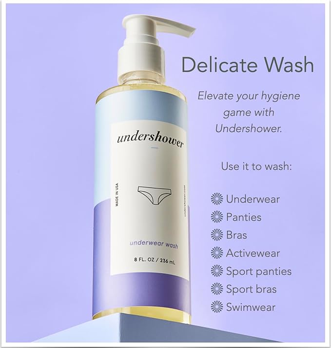Underwear detergent designed to wash your underwear by hand in the shower or sink. Removes bad odors and blood stains. Good for 75 to 150 washes. Biodegradable. Never tested on animals. With enzymes.