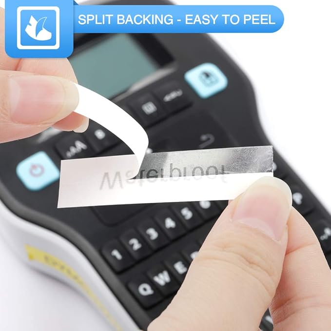 Label KINGDOM Clear Tape Compatible with Dymo D1 Black on Clear 45010 Refill, 1/2 Inch W x 23 Feet L, S0720500 Standard Label Maker Tape for LabelManager PnP 260P 210D 280 420 160 450D