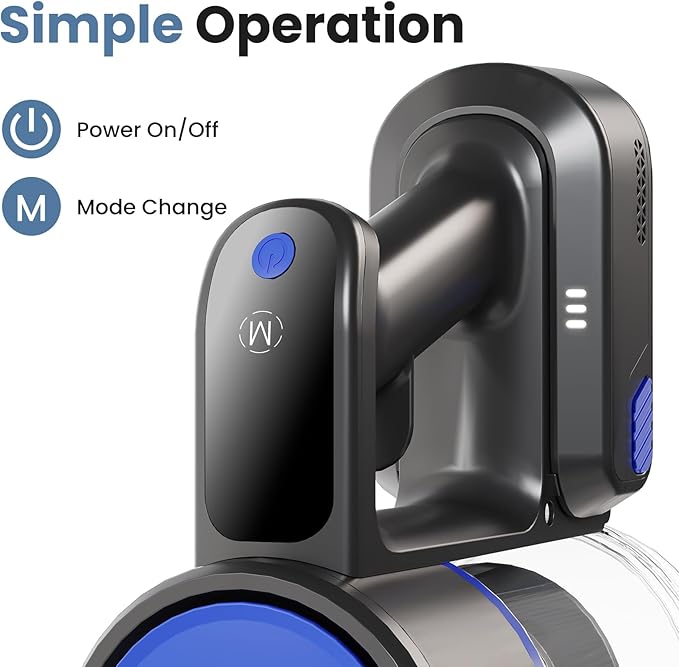 NEWBULIG Cordless Vacuum Cleaner, Lightweight Stick Vacuum for Home with Anti-Tangle and LED Lights, Powerful Rechargeable Wireless Cleaners for Hardwood Floors Carpet Pet Hair