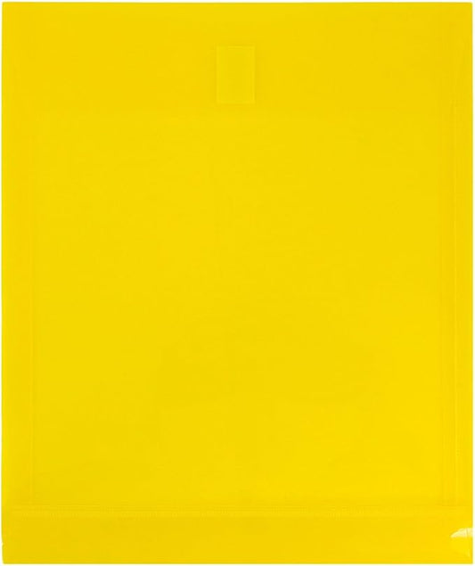 JAM Paper Plastic Expansion Envelopes with Hook & Loop Closure - Letter Open End - 9 3/4" x 11 3/4" - Yellow - 12/Pack