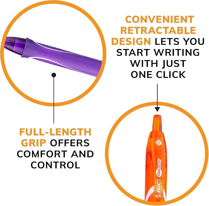 BIC Gelocity Quick Dry Ocean Themed Gel Pens, Medium Point (0.7mm), 16-Count Gel Pen Set, Colored Gel Pens for Note Taking and Journaling