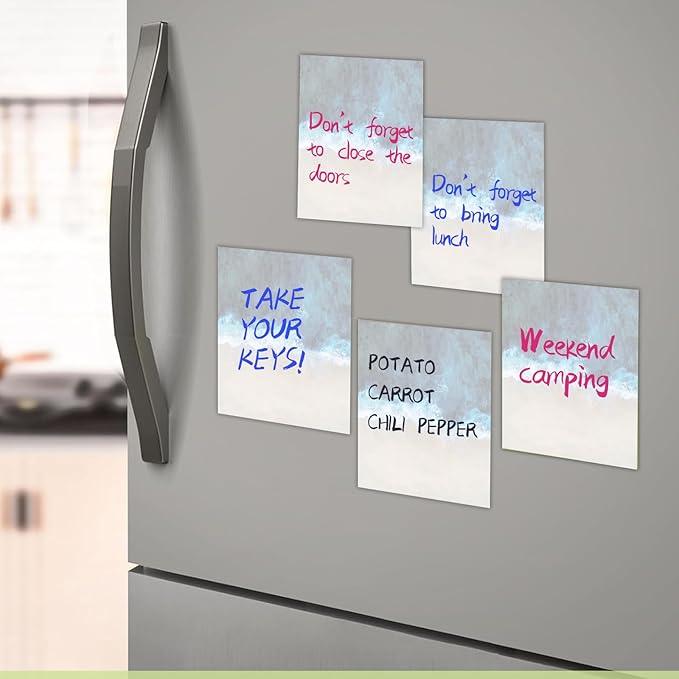 2 Pack Sticky Notes 3x3 Inches, Bright Cute Strong Sticking Power, Easy to Post for Home, Office, 80sheets/Pads, Sea Wave