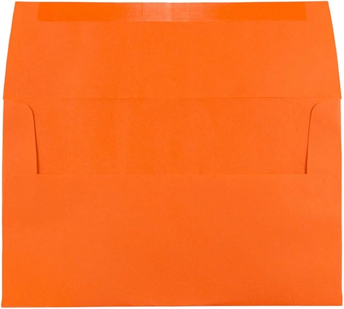 JAM PAPER A10 Colored Invitation Envelopes - 6 x 9 1/2 - Orange Recycled - 50/Pack