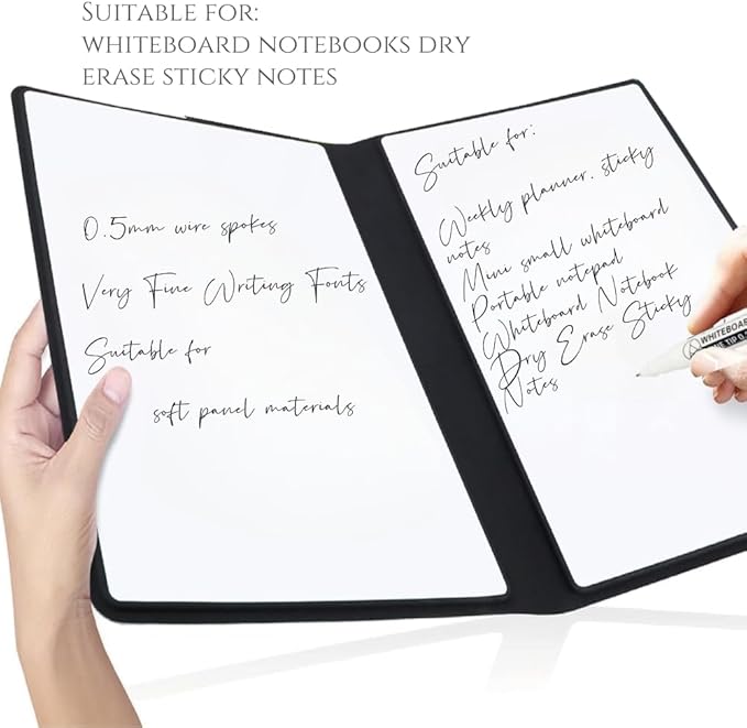 Dry Erase Markers Fine Tip,0.5mm Ultra Fine Dry Erase Markers,10 Colors Whiteboard Markers with Magnetic Eraser,Small Font Writing for Calendar Notebook Note Padg (Multicolor)