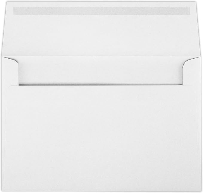 LUXPaper A8 Invitation Envelopes | 5 1/2" x 8 1/8" | Bright White | 70lb. Text | 50 Qty