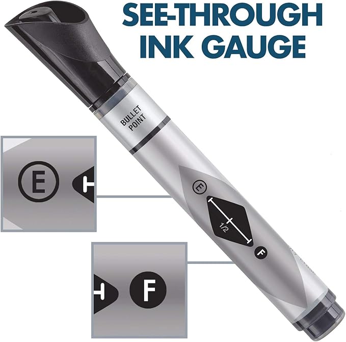 Quartet Glass Board Dry Erase Markers, Premium, Bullet Tip, Black, 12 Pack (79553)