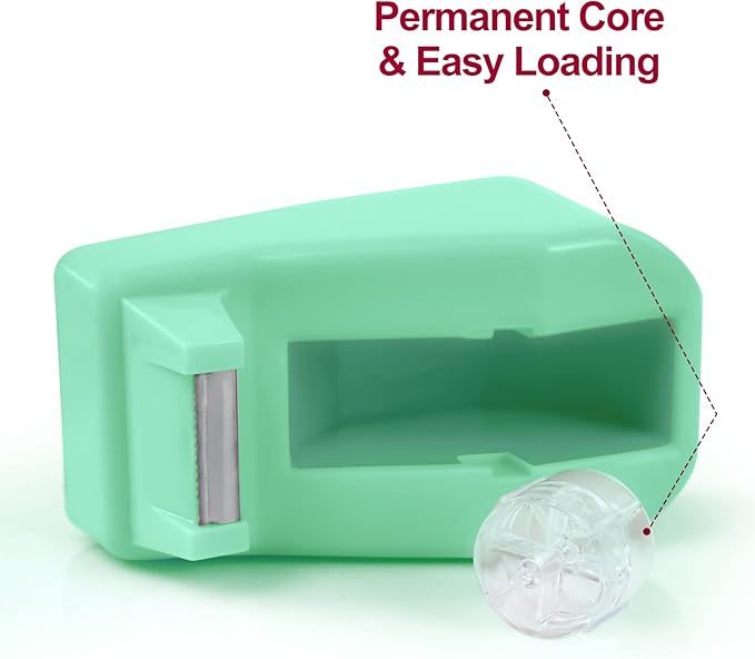 1Pcs Desktop Tape Dispenser Adhesive Roll Holder with Weighted Nonskid Base, Green (Tape not Included)