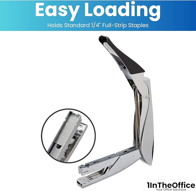 1InTheOffice Plier Stapler, Hand Held Stapler, 20 Sheet Capacity, Black/Gray, 1 Pack