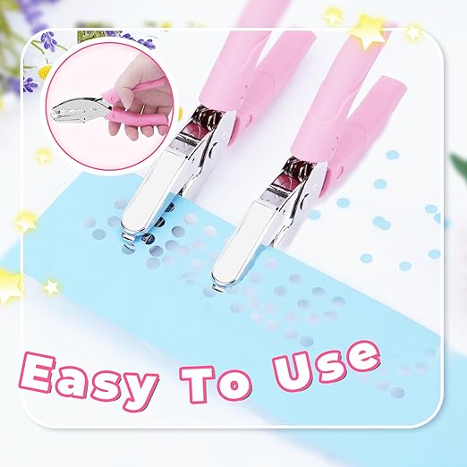 UCEC 3 Pack Circle Single Hole Punches, Small Hole Puncher, Paper Punches for Crafting, Hole Tag Puncher Set of School Supplies with Soft-Handled for Clothing Ticket DIY Craft Tags Scrapbook Tool