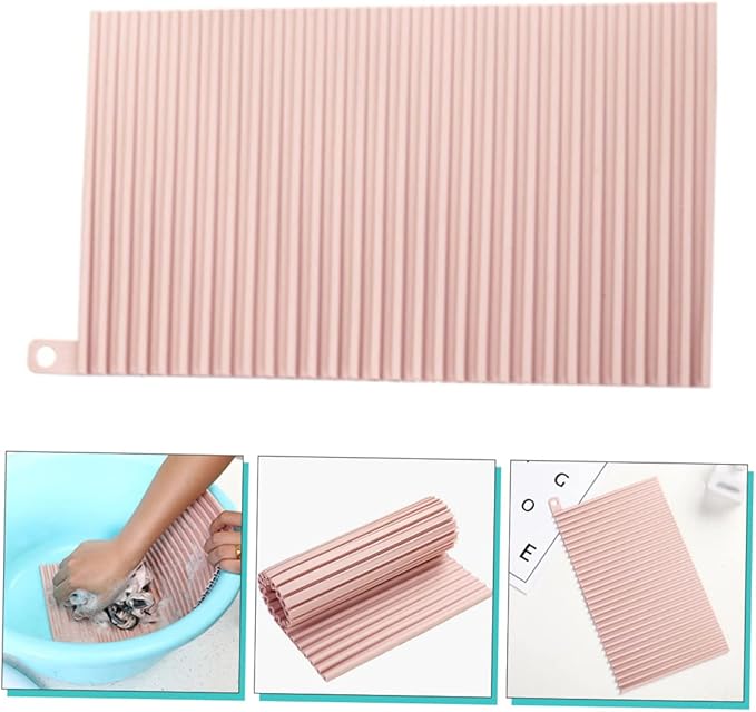 Household Non- Washboard Portable Soft Washing Board for Laundry for Travel and Home Use and Lightweight for Washing Underwear and Bras