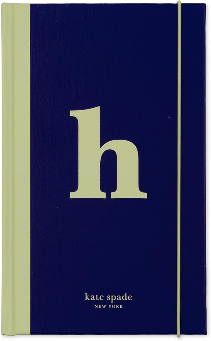 kate spade new york Just Mine Notebook Journal, Monogram Cloth Hardcover Journal, 8.25" x 5.25", Diary Includes 168 Lined Pages, (H)