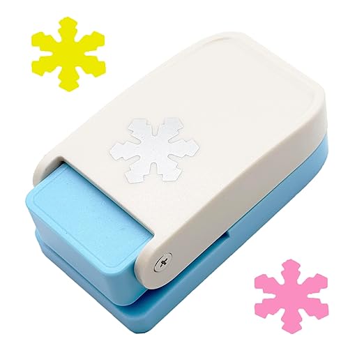 MIAO JIN Craft Punch Paper Punch Hand Scrapbooking Edge Punch Mini Fancy Hole Punch DIY Art scrapbooks, Gift Cards, Wedding Cards, Decorations (Snowflake)