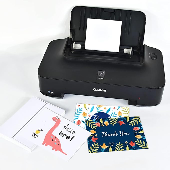 Blank Cards With Envelopes 5x7 - 25 Pack Cardstock and Envelopes, Blank Thank You Cards