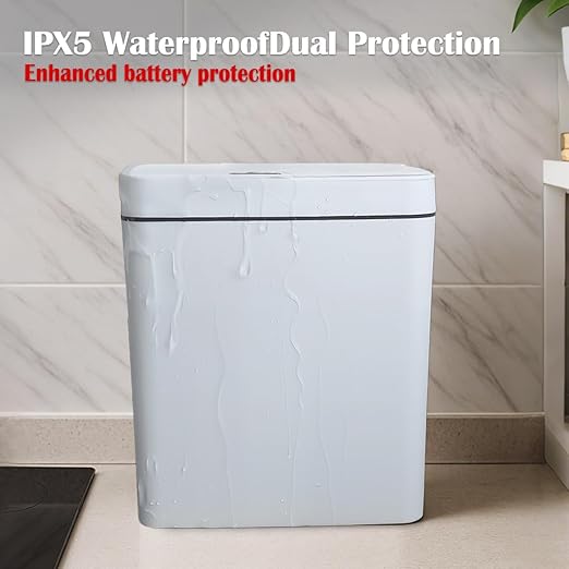 Two Blue Smart Sensor Trash cans with a Capacity of 3.2 gallons, Supporting Multiple Opening Methods, Waterproof Design, Anti Odor Design, Fast Response, Suitable for Kitchens,bedrooms,Offices, etc