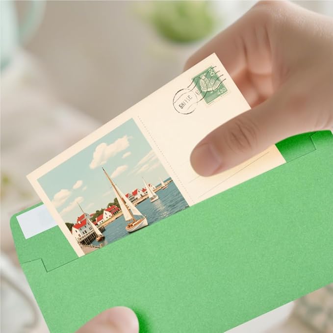 50 Pack #10 Business Envelopes, Self Seal Standard Envelopes for Office Checks, Business Letter Mailing, Invoices, Invitations, 4 1/8 x 9 1/2 Inches (Ten Colors, 4.13 x 9.49)