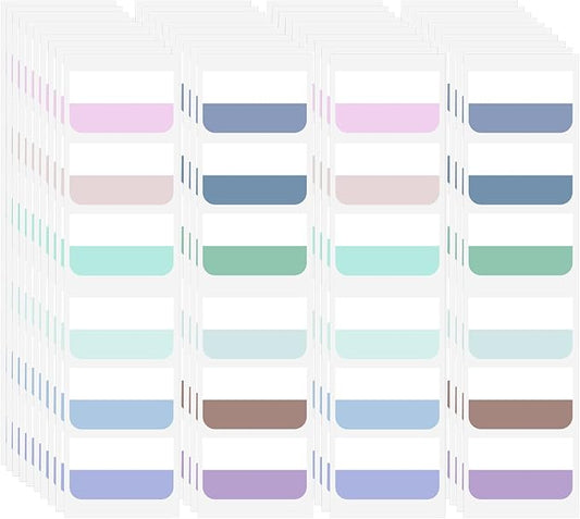 AccEncyc 240 Pcs Colored Index Tab 1"x1.8" Large Book Sticky Tabs Repositionable Page Tabs Flags Page Markers Labels for Notebooks, Filing, Classification,12 Colors