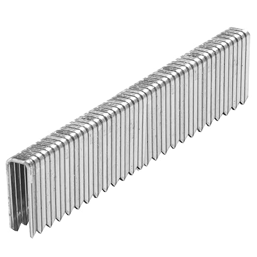 1000-Count 1 Inch Length, 18 Gauge 1/4 Inch Narrow Crown Staples, Heavy Duty Beveled Chiseled Pointed Galvanized Staples, for Pneumatic, Electric 18GA Stapler Gun