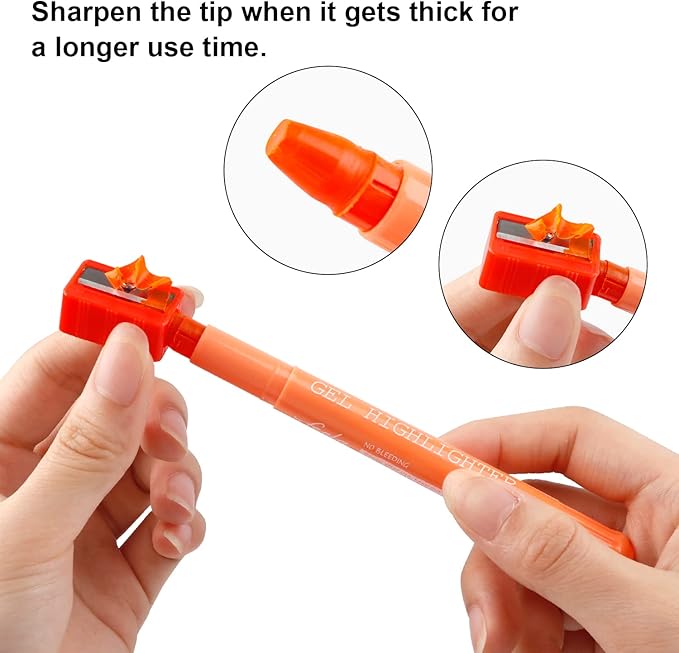 feela 24 Pack Gel Highlighters, 12 Assorted Colors Bible Highlighter Markers Journaling Supplies, No Bleed Through For Highlighting Journal School Office