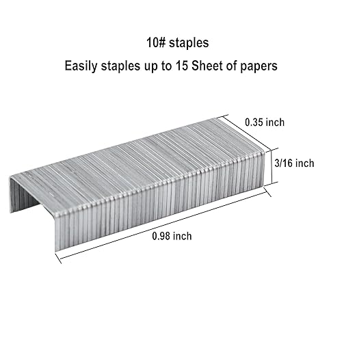 10000pcs No.10 Staples, 10# Metal Staples for Small Desktop Stapler