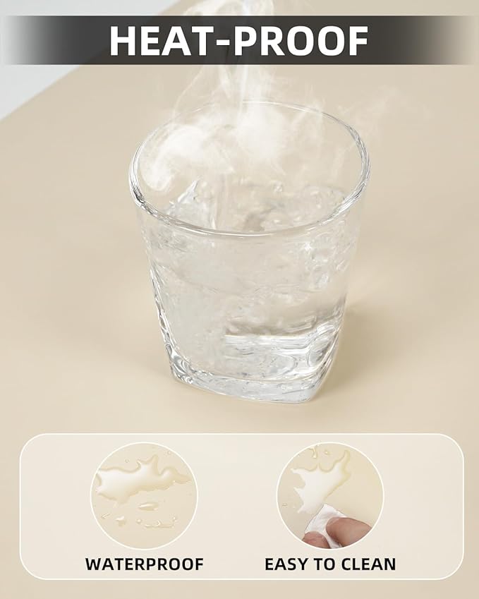 Small Desk Mat,Leather Desk Pad Protector,Desk Mouse pad,Office Desk mat,Laptop Mat for Desk, Non-Slip PU Leather Desk Blotter,Waterproof Desk Writing Pad for Office/Home(23.6"x13.8",Beige)