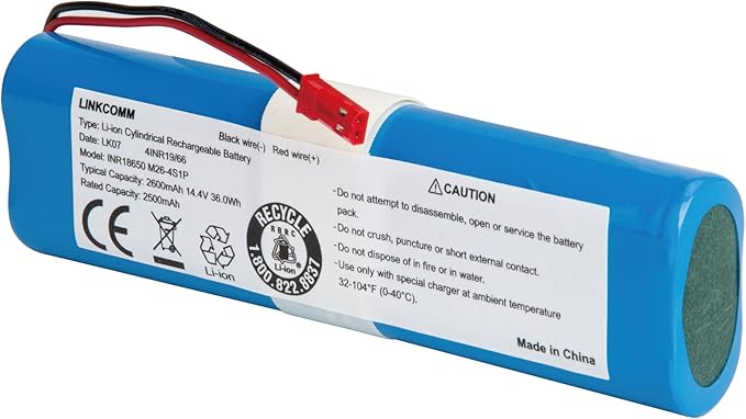 LINKCOMM PX-B010 Replacement Battery for iLife V3s Pro, V5s Pro, V8s, V80 Max, B5 Max Robot Vacuum
