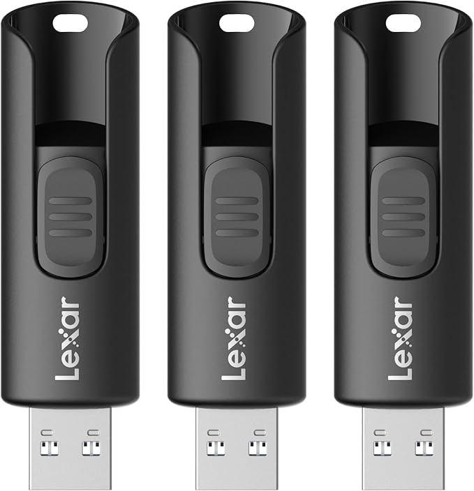 Lexar 32GB 3-Pack Flash Drive A30E USB 3.2 Gen 1, USB Drive up to 100MB/s, Storage Expansion and Backup for PC and Mac Systems