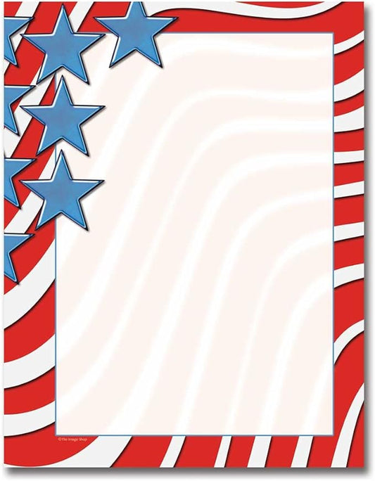 Star Spangled Banner Letterhead Laser & Inkjet Printer Paper, 25 Pack