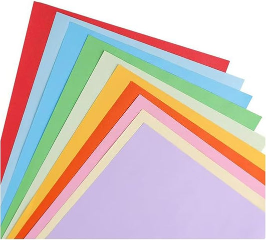 10 Colors Copy Print Paper 8.5X11 Inches,100 Sheets Rainbow A4 Printer Paper 70GSM Colored Origami Paper for Cutting DIY Kids Art Craft